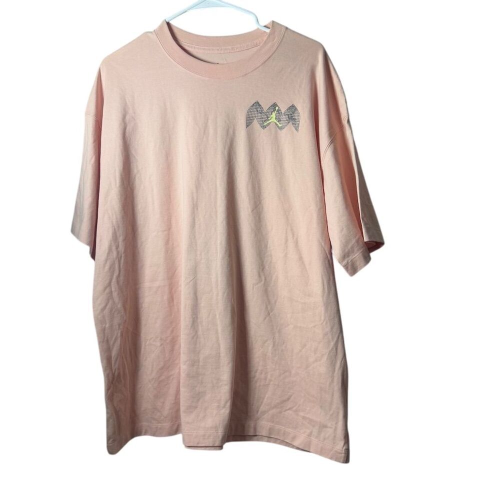 Jordan Michael Jordan Oversized Graphic T-Shirt Peach Pink Mens Large L
